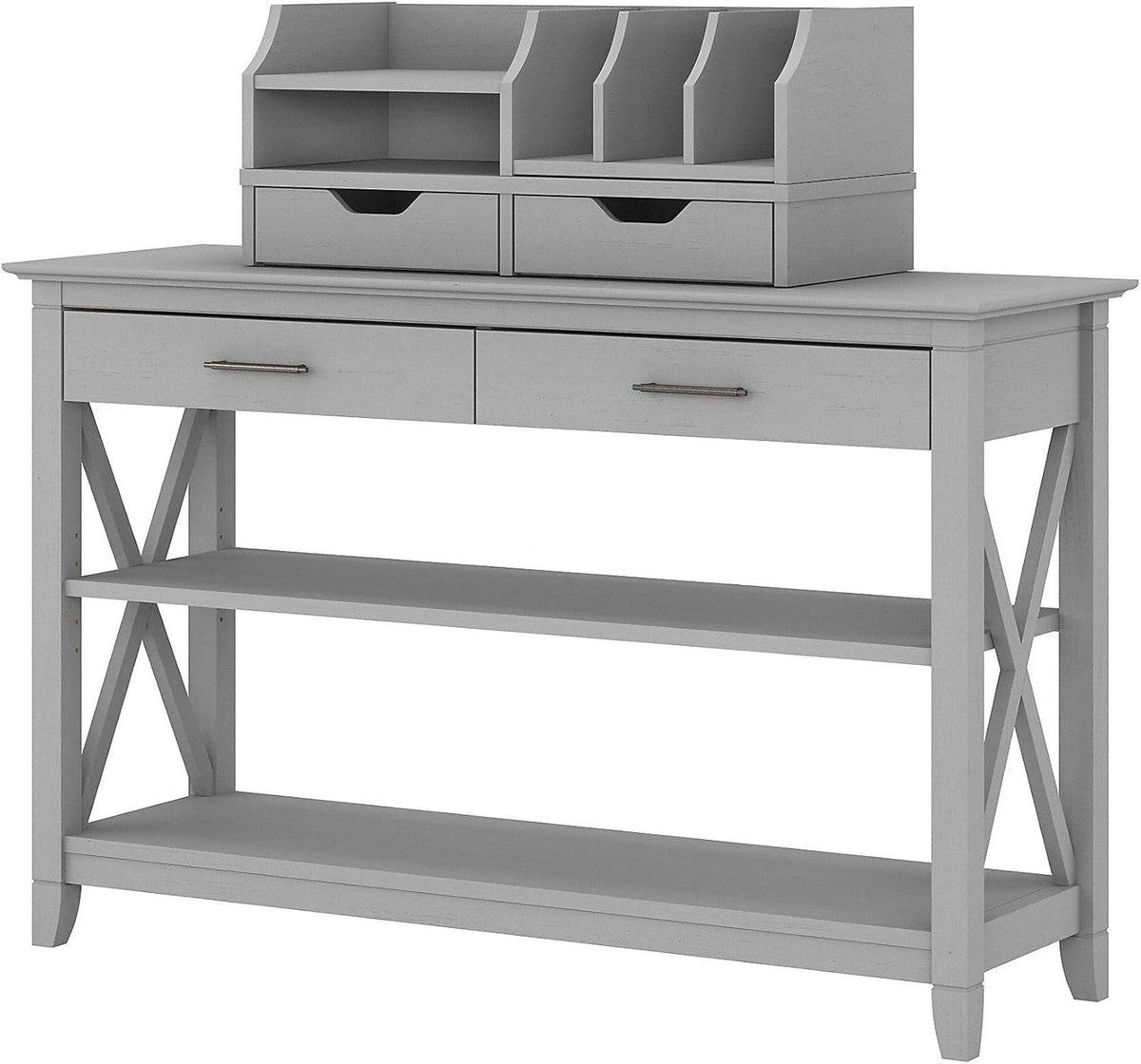 Cape Cod Gray Console Table with Storage L2223
