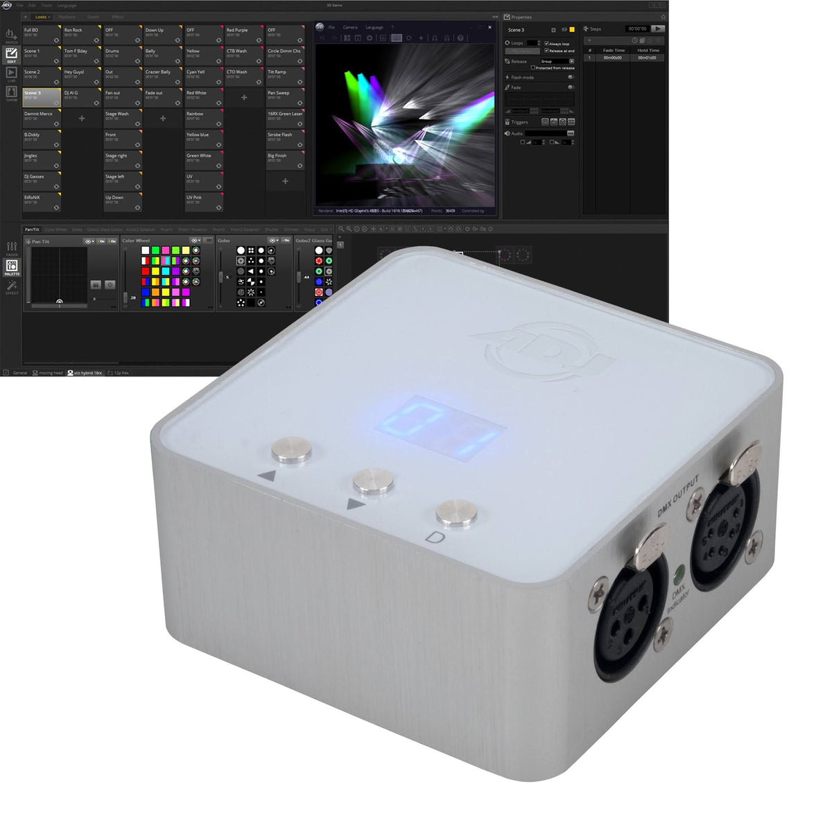 DMX USB Lighting Control Interface Dongle with Software Q25288