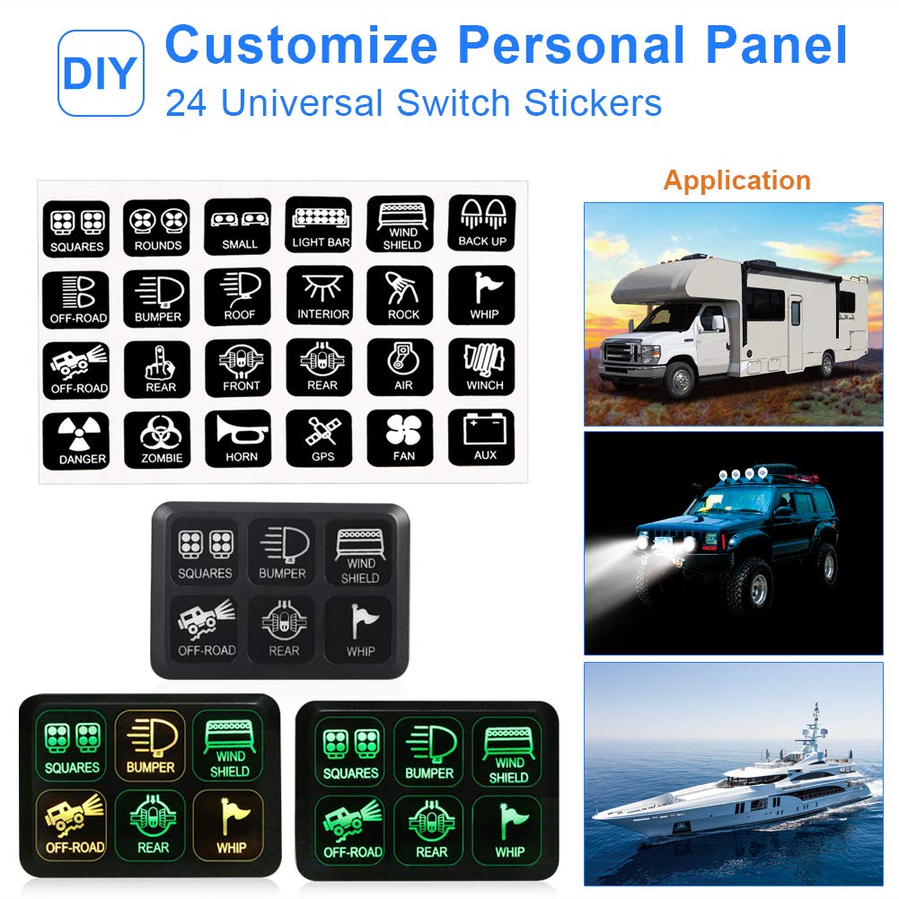 6 Gang Switch Panel Circuit Control Box Wiring Harness Y780