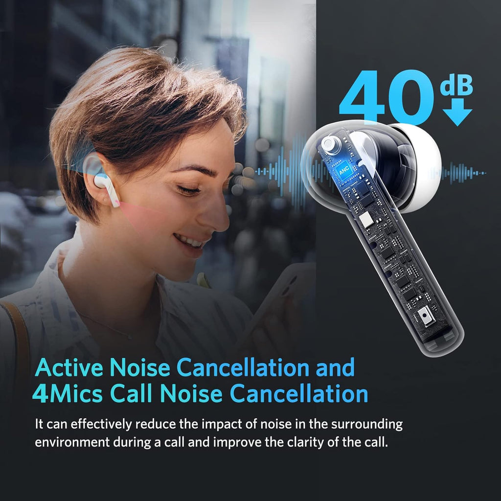 White Pack of 2 Bluetooth Noise Cancelling True Wireless Earbuds W921633