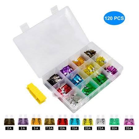 120pcs Assorted Automotive Blade Fuses 2A-30A with Box M62192