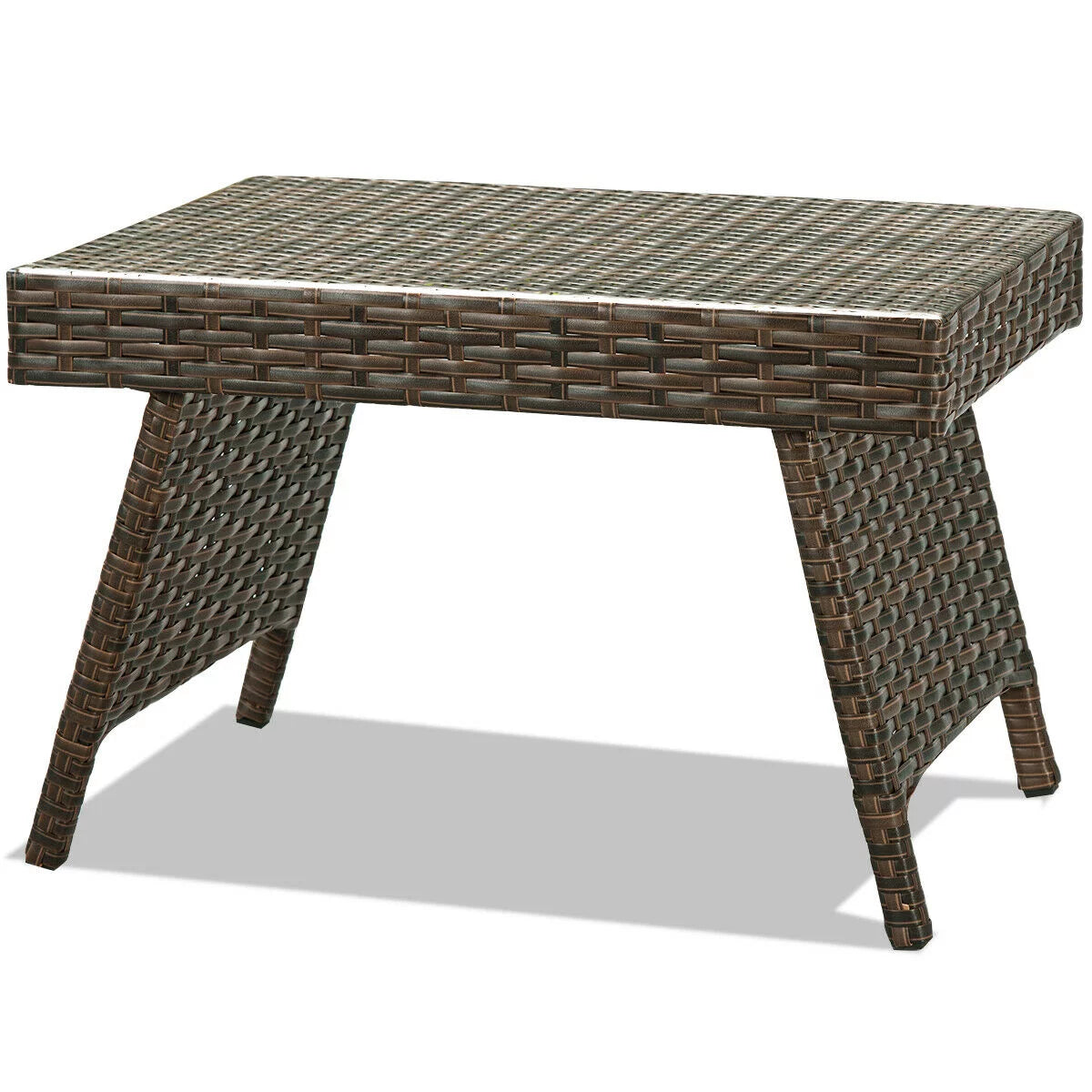 Folding Wicker Side Coffee Table Z510642