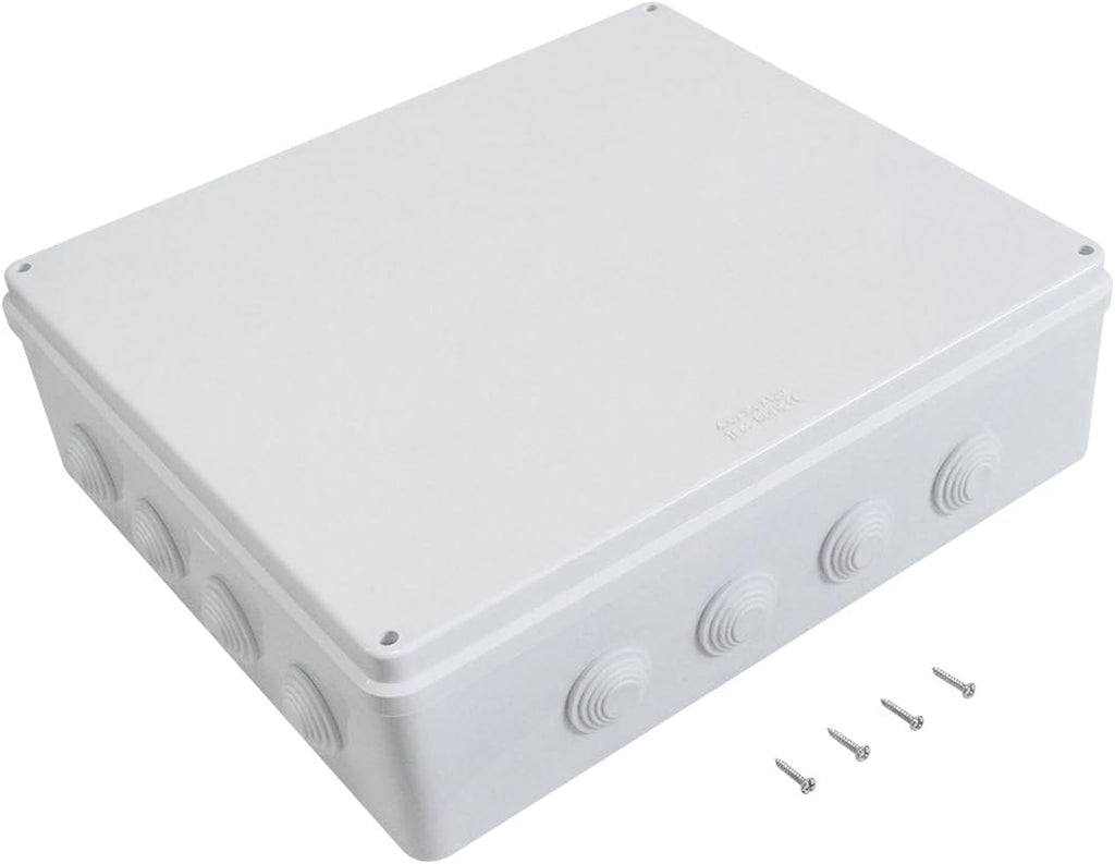 White IP65 Junction Box Project Enclosure 15.7 x 13.8 x 4.7 inch Pack of 2 N886777