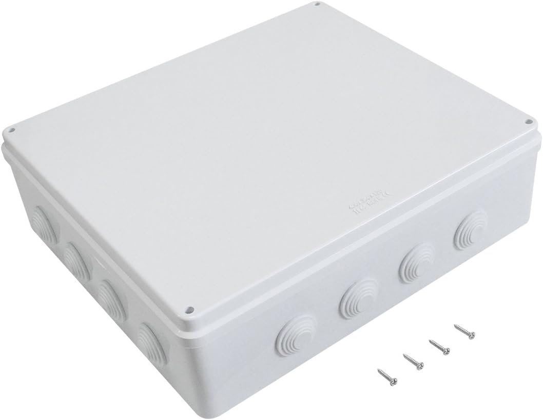 White IP65 Junction Box Project Enclosure 15.7 x 13.8 x 4.7 inch Pack of 2 N886777