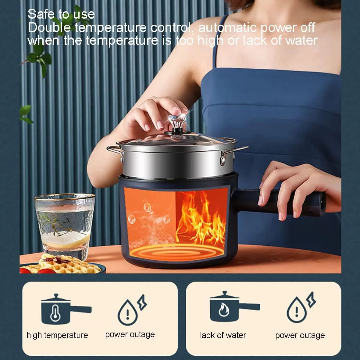 1.8L Non-Stick Electric Hot Pot F4633