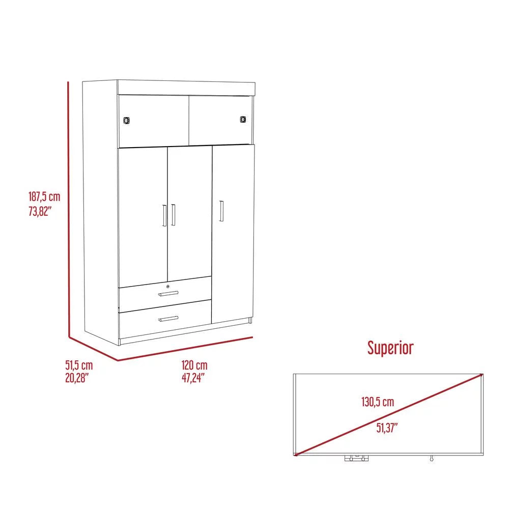 White Armoire C97402
