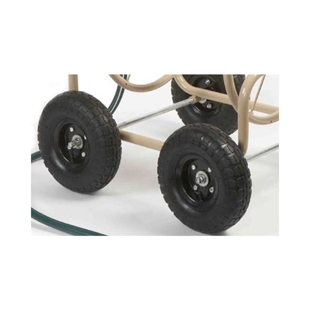 4 Wheel Pneumatic Tire Steel Frame Hose Reel Cart (2 Pack) K560