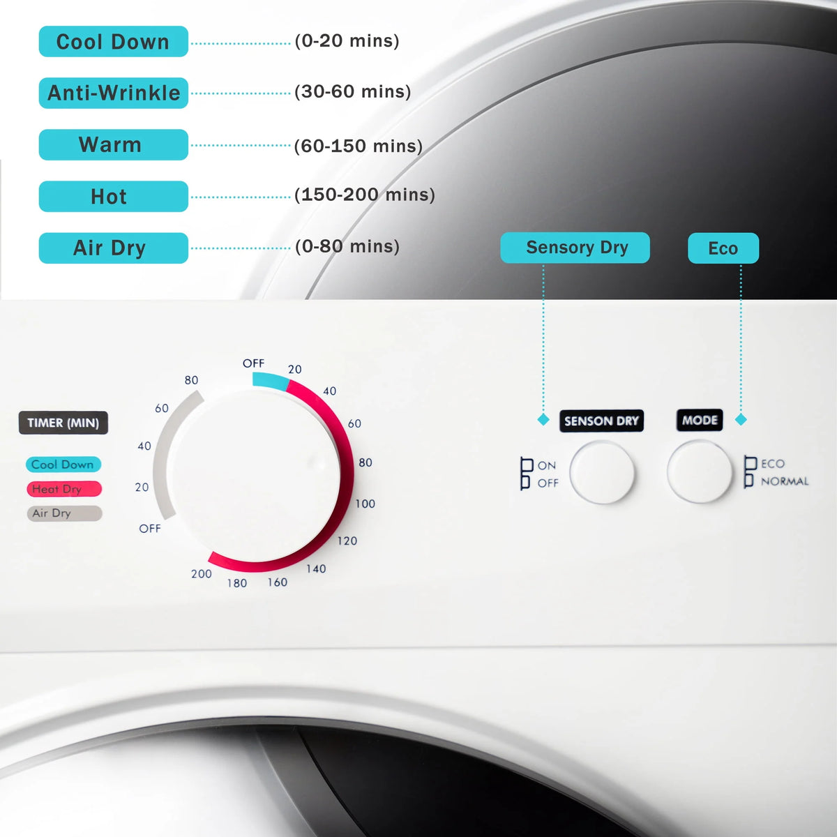 6.6lbs Portable Stainless Steel Laundry Dryer U1608