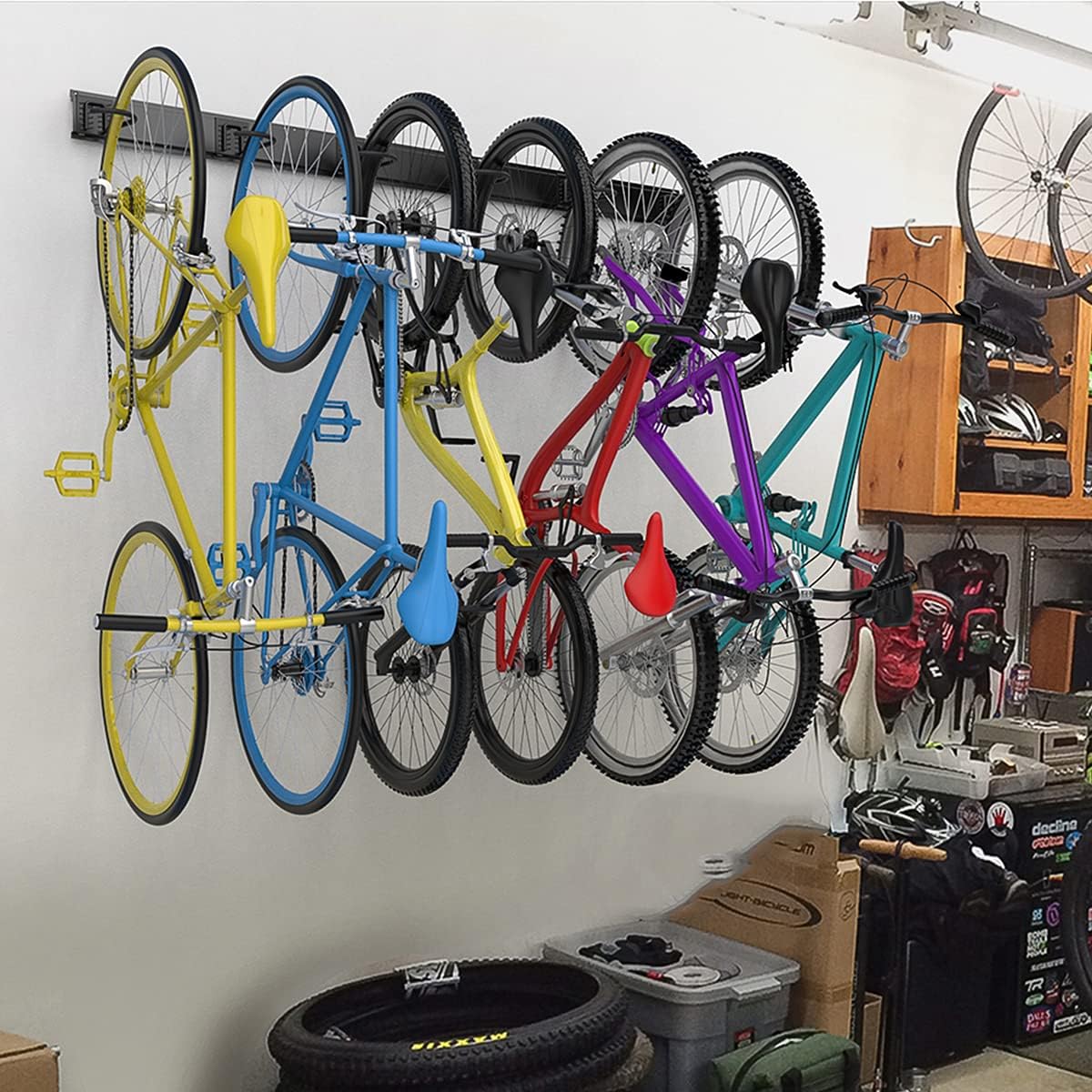 6 Bike Wall Mount Bike Storage Rack J7703