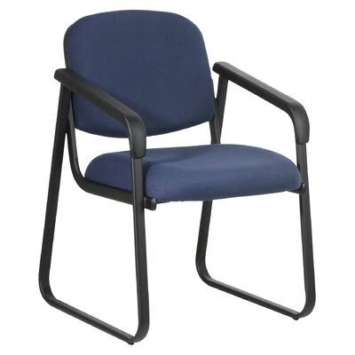 Navy Fabric Guest Chair with Arms H212634