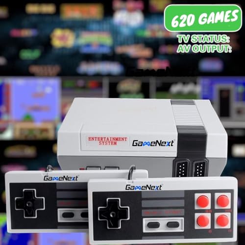 AV Classic Mini Video Game Console Built-in with 620 Games Dual Players Mode with 2 Controllers H79782