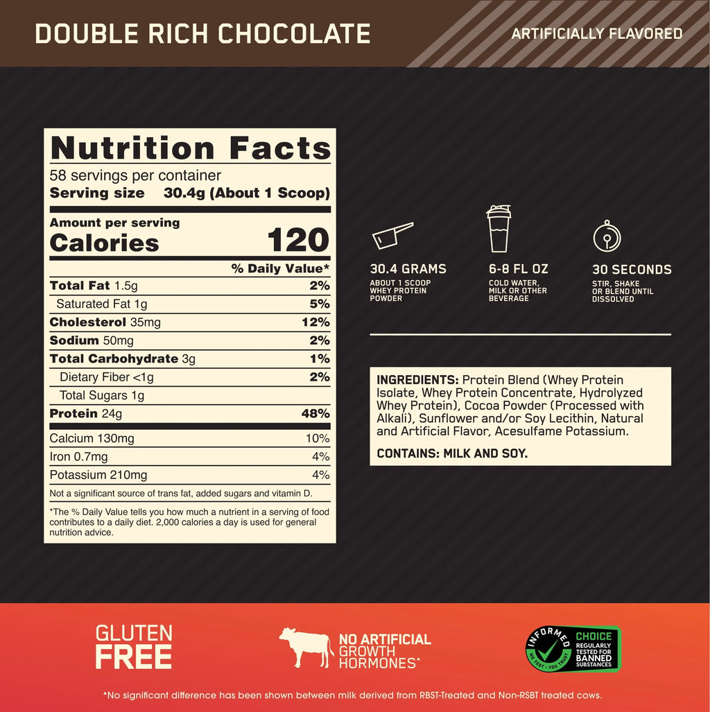 Whey Protein Powder Double Rich Chocolate 58 Servings M234