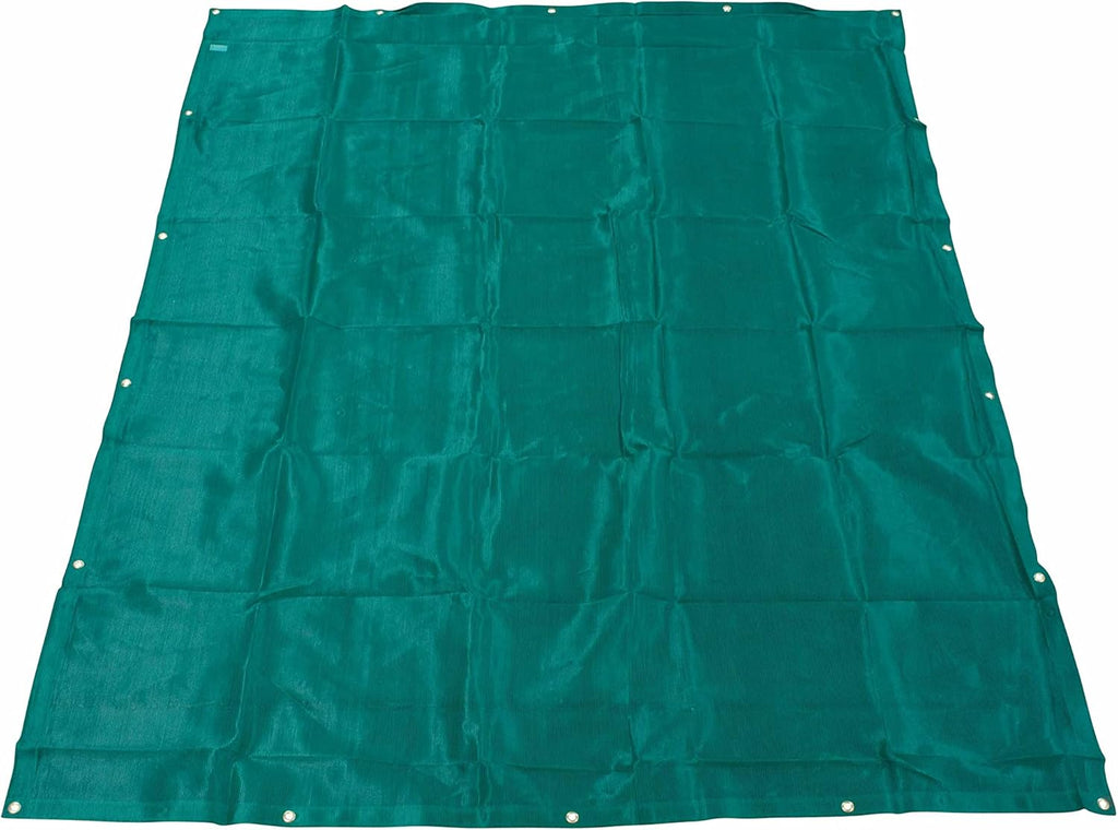 Green 10' x 22' Heavy Duty 6 Oz 70% Shade Mesh Tarps with Grommets Pack of 2 Z32708