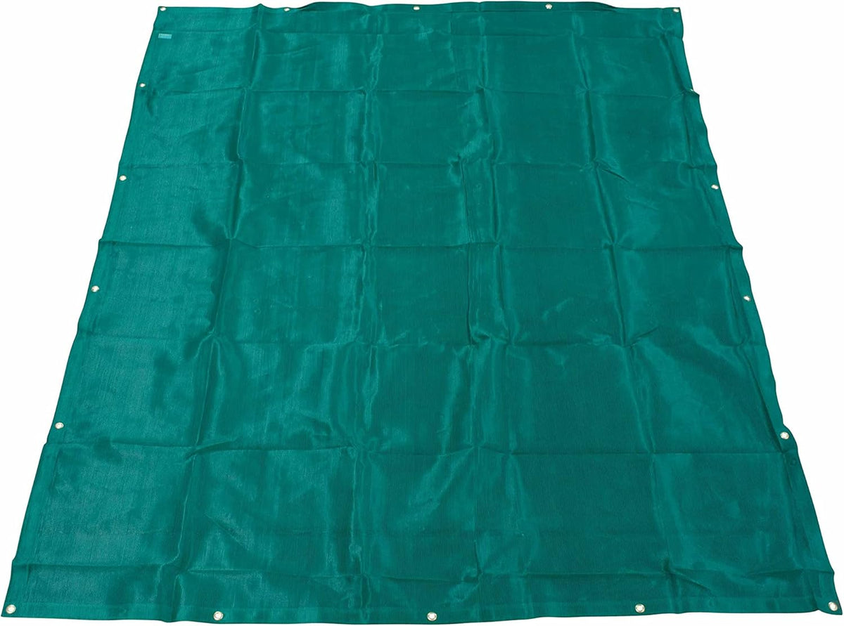 Green 10' x 22' Heavy Duty 6 Oz 70% Shade Mesh Tarps with Grommets Pack of 2 Z32708