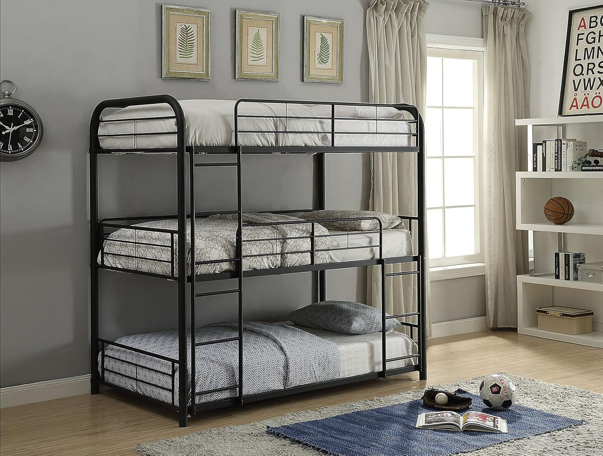 Twin Sandy Black Triple Bunk Bed I844659