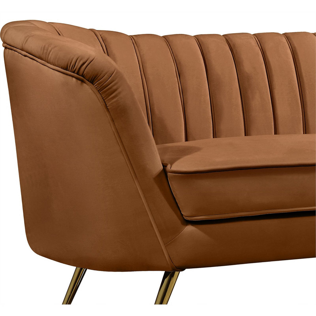 Saddle Velvet Loveseat D32417