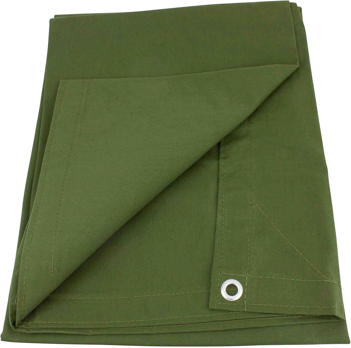 16' x 20' Green Canvas Tarp 12oz Water Resistant Z830090