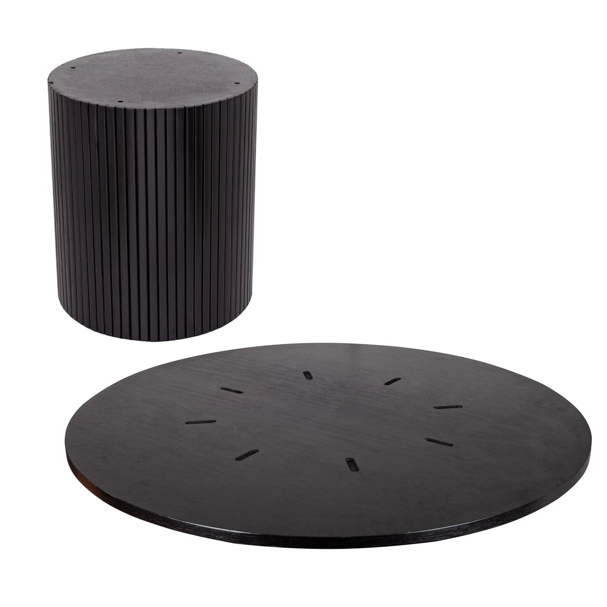 Black Solid Wood Round Dining Table S59997