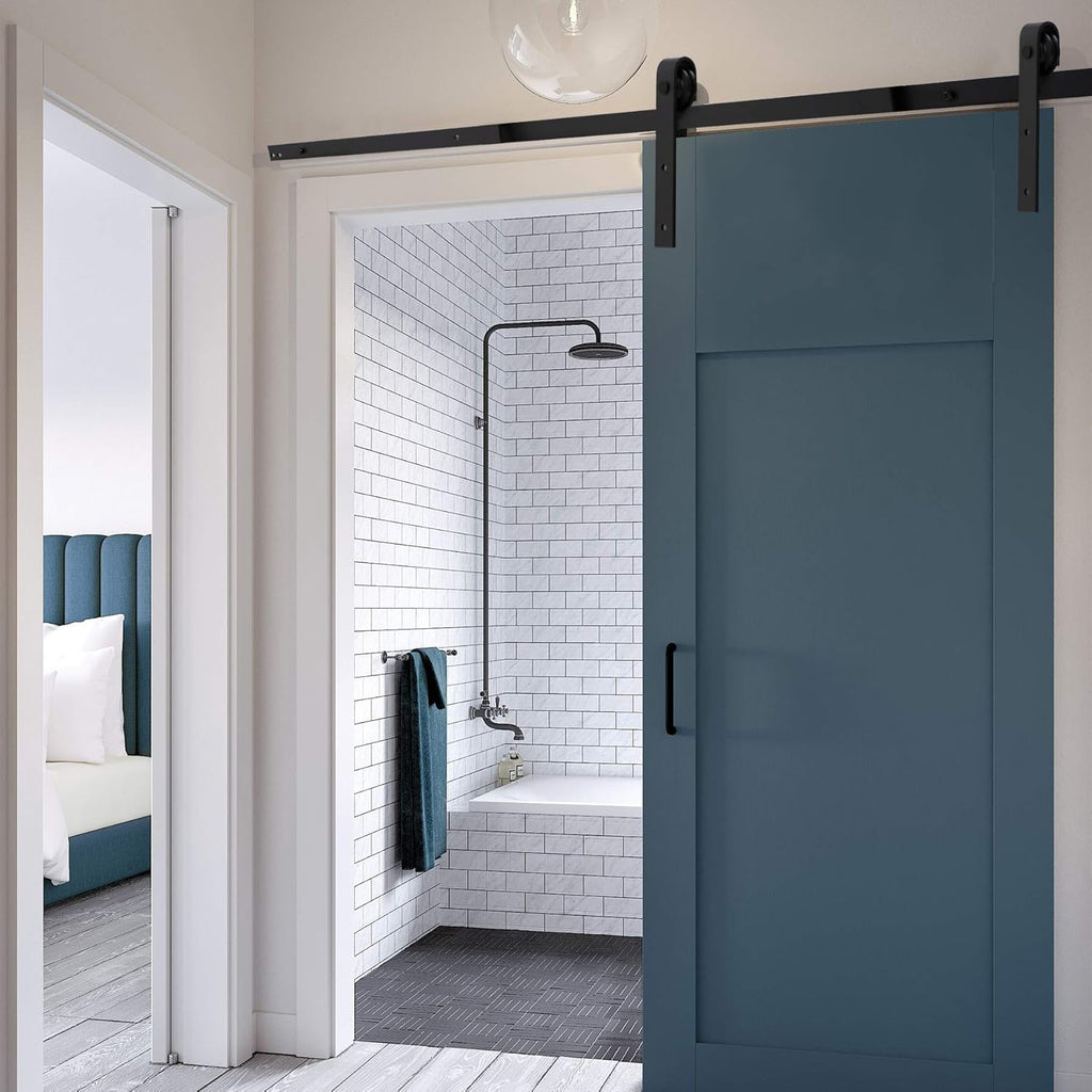 10FT Heavy-Duty Carbon Steel Sliding Barn Door Rail Kit M472