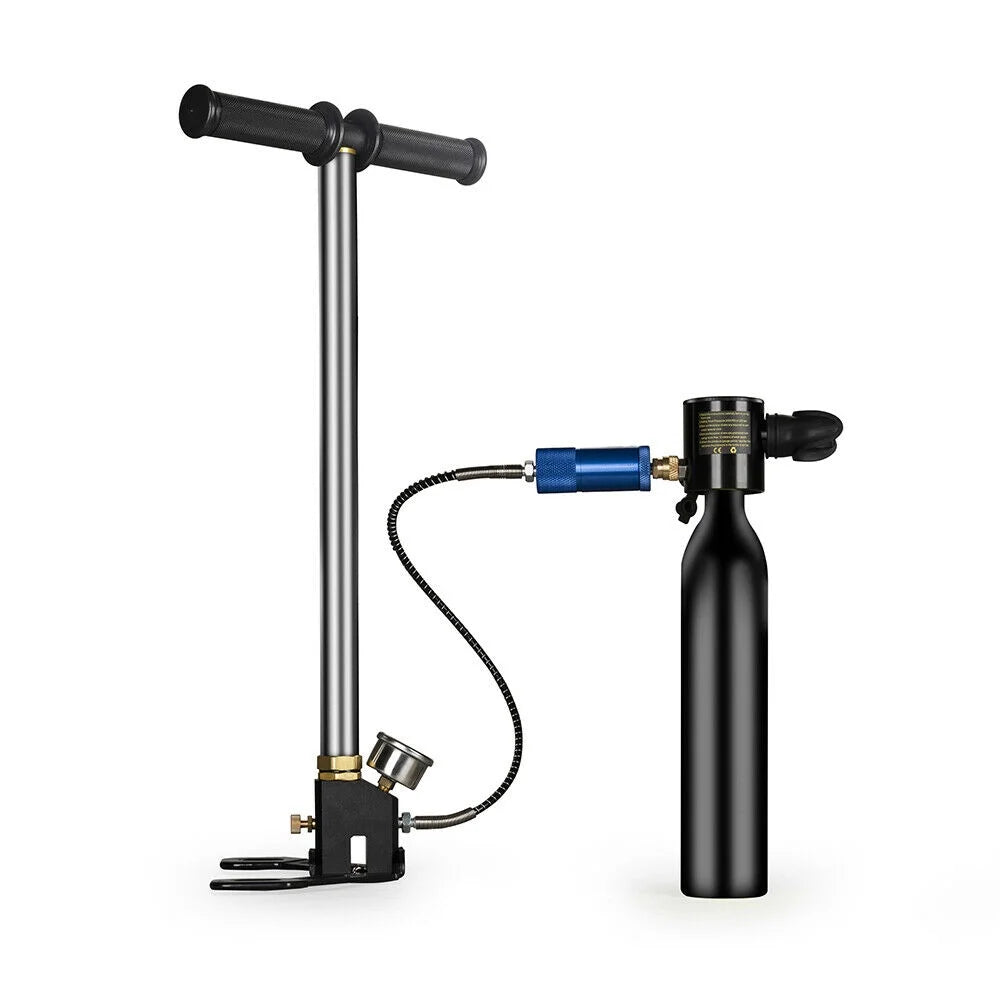 Mini Scuba Tank 0.5L Oxygen Air Tank and High-Pressure Pump 4500PSI Y834