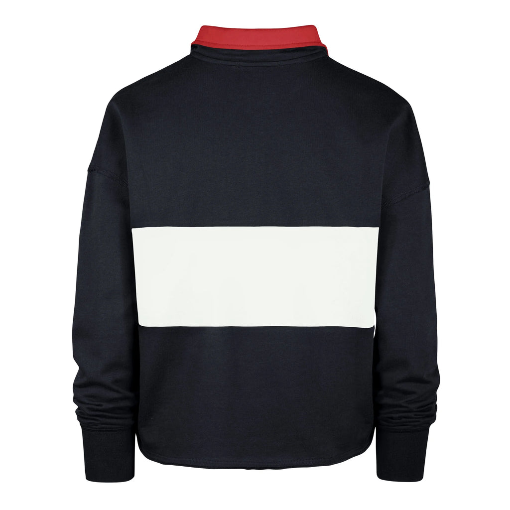 Navy Boston Red Sox Quarter-Zip Cropped Top R289