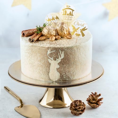 1000Pcs Clear Gold Foil Christmas Stickers Y853866