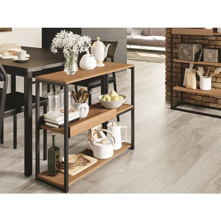 Console Table with Black Metal Frame W7652