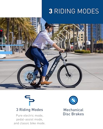 Electric Bike with 800W Peak Motor, 25mph Max Speed, 696 WH Removable Battery, 27.5" Front Suspension B28191
