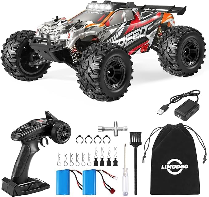4WD 1:10 All Terrain RC Car with Headlights 2 Batteries I362