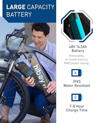 Electric Bike with 800W Peak Motor, 25mph Max Speed, 696 WH Removable Battery, 27.5" Front Suspension B28191
