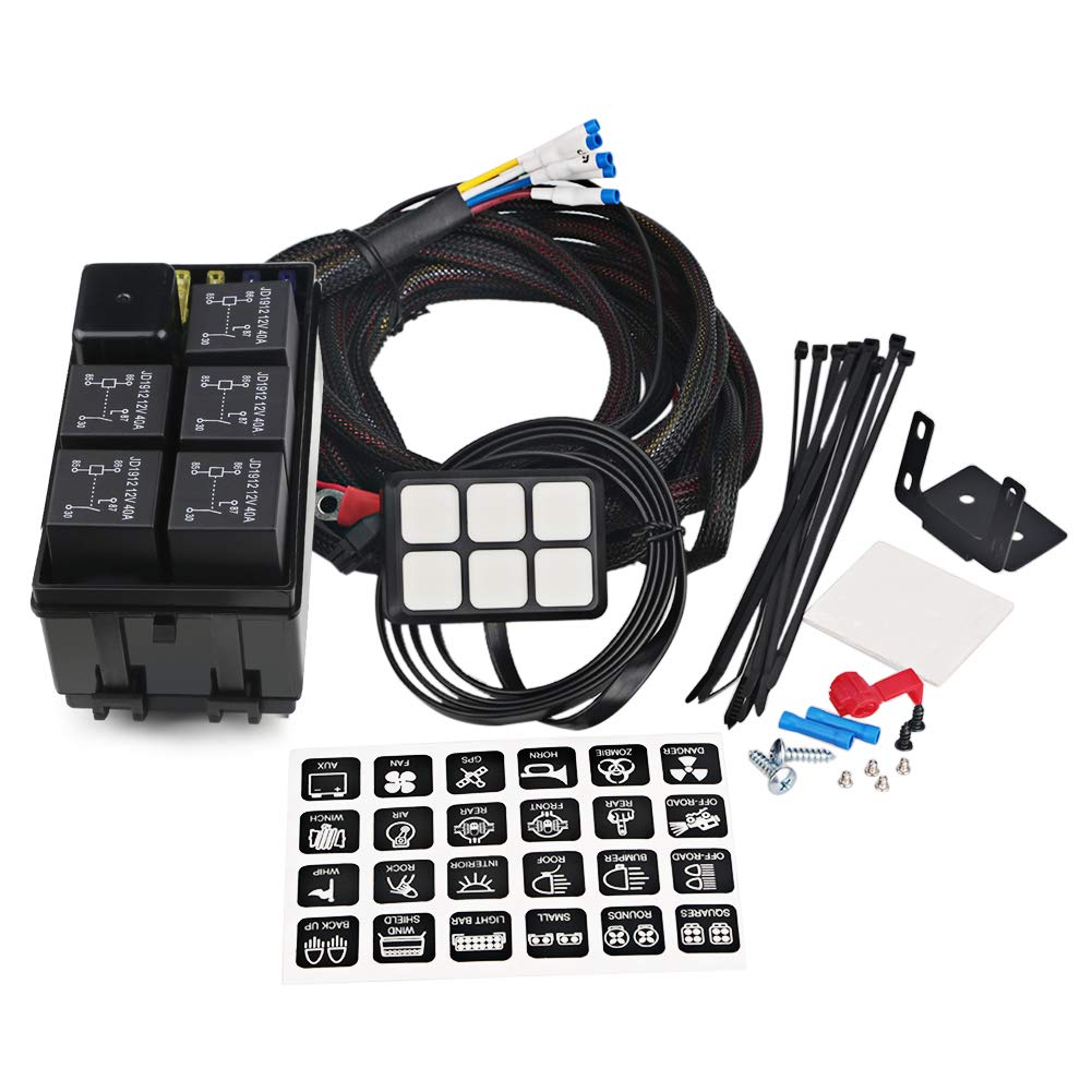 6 Gang Switch Panel Circuit Control Box Wiring Harness Y780