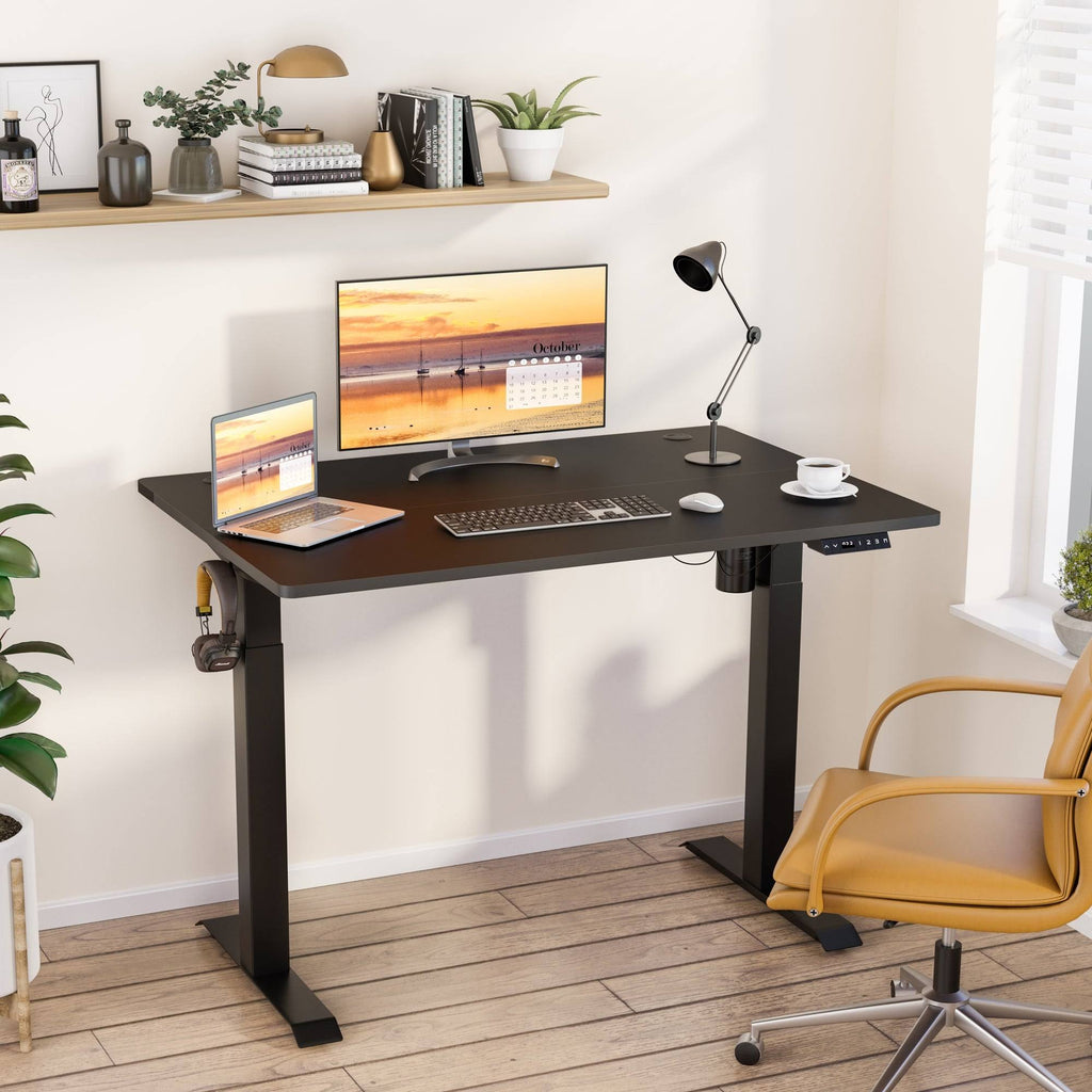 Black 48 x 24 Height Adjustable Electric Standing Desk O1743
