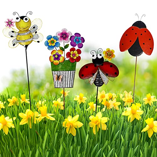 Blue Butterfly Metal Garden Stake X13783