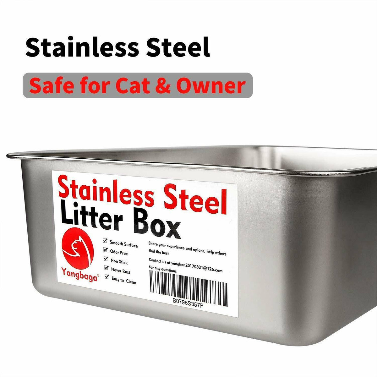 Stainless Steel Cat and Rabbit Litter Box M3823
