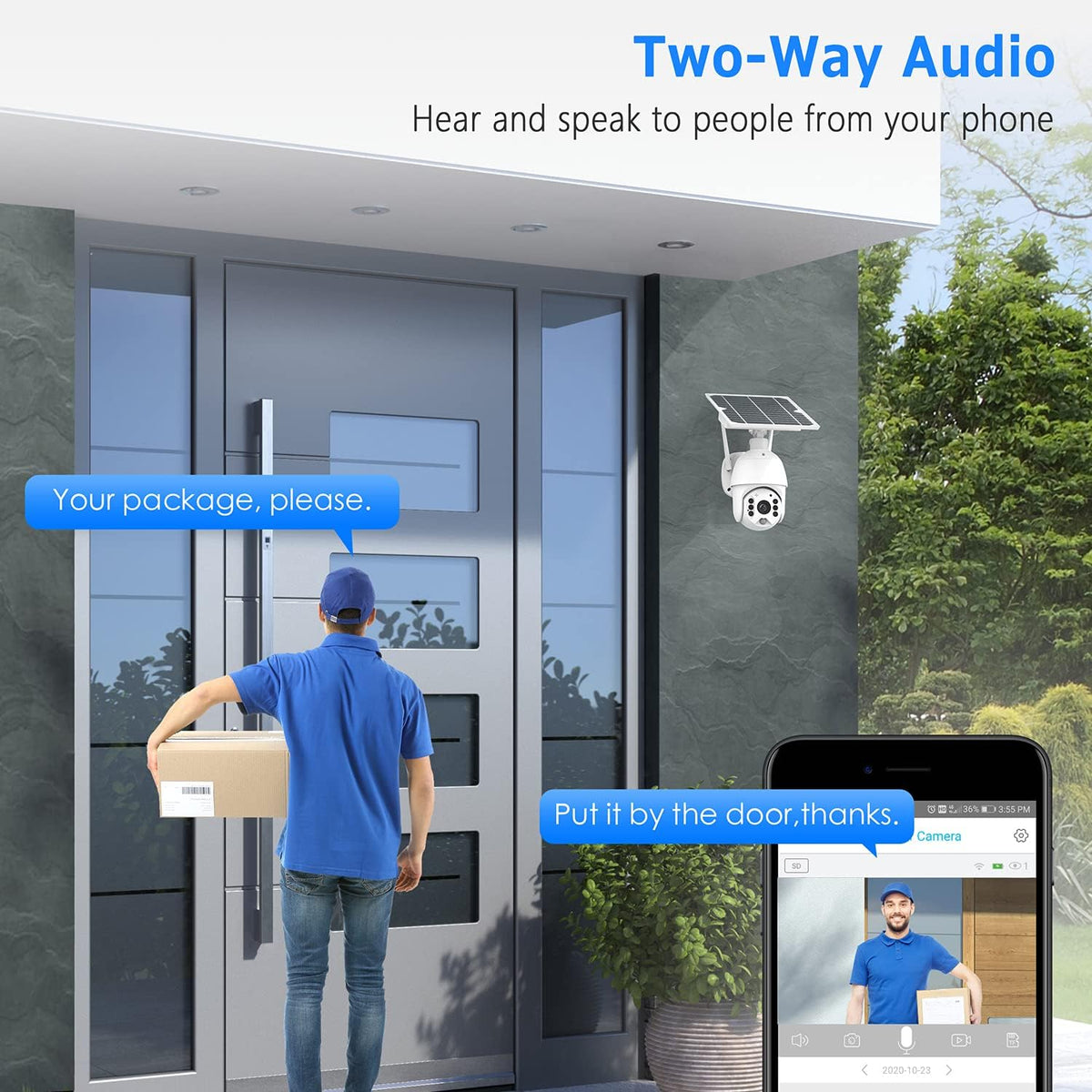 WiFi Wireless 1080P Solar Security Camera W41415