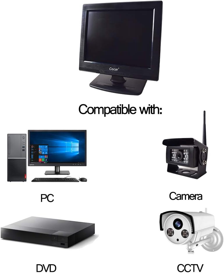 12 inch LCD Security Monitor with 2 Built-in Speakers Z640