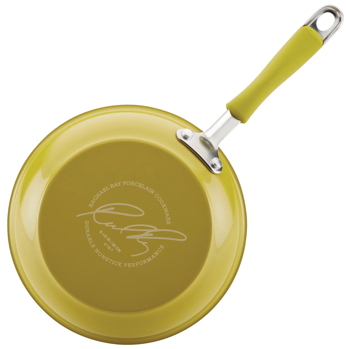 12 Piece Hard Porcelain Enamel Nonstick Pots and Pans, Lemongrass Green N397