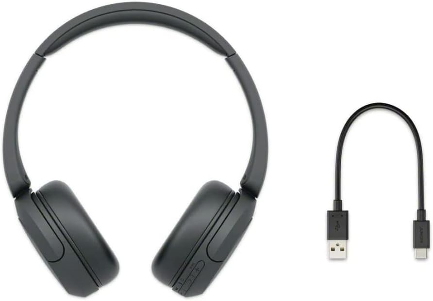 Wireless Bluetooth On-Ear Headphones with Microphone (Black) Bundle In-Ear Earbud Headphones (Black) (2 Items) T23180