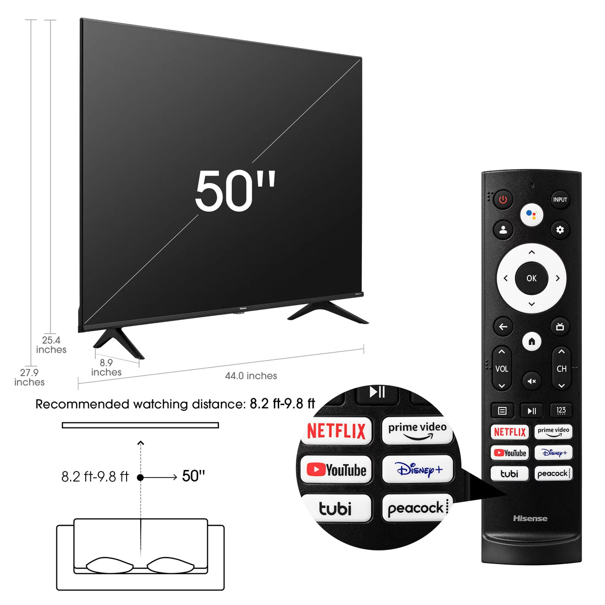 50" Class 4K UHD Google Smart TV HDR G921