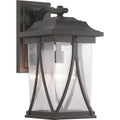 20 inch Antique Bronze Wall Lantern with Clear Seeded Glass A9315