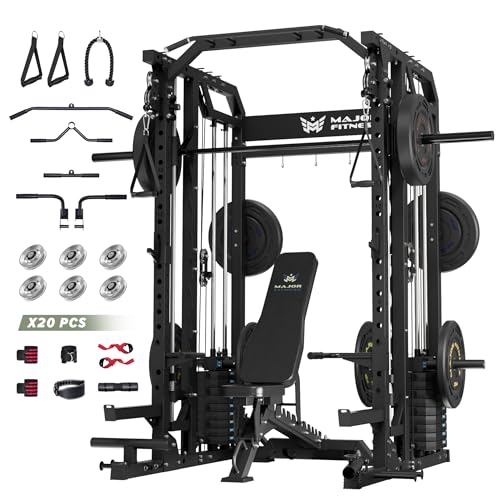 All-in-One Home Gym Squat Rack with Aluminum Pulley Set K25333