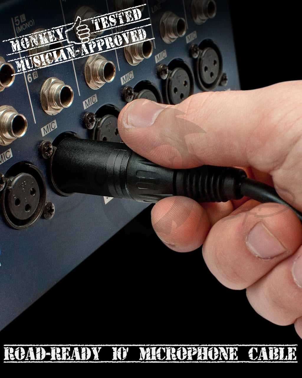 12-Channel Unpowered Mixer with TRS Cable, XLR Cable, Adapter and Cable Ties D28344
