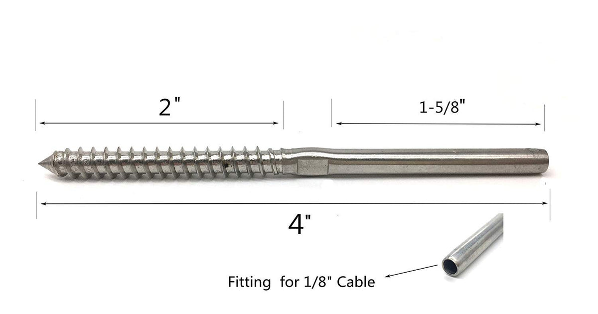 1/8 Stainless Steel 316 Cable Railing Hardware 50 Pairs Z580