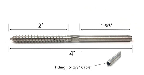 1/8 Stainless Steel 316 Cable Railing Hardware 50 Pairs Z580