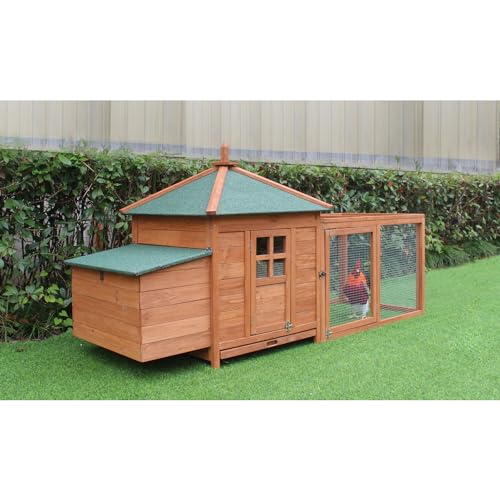Wood Outdoor Cat House with Multi Levels, Waterproof Roof, Escape Doors, and Ledge Seating, 30.7" x 22" x 35.4" V6893