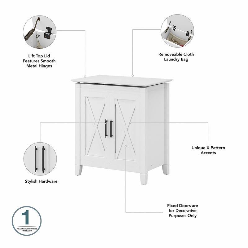 24W Bathroom Vanity Set with Storage in White Ash Engineered Wood S73493