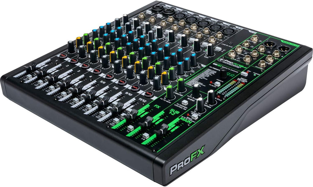12-Channel Unpowered Mixer with TRS Cable, XLR Cable, Adapter and Cable Ties D28344