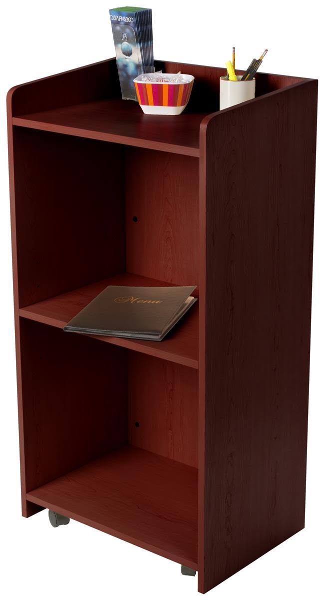 Hostess Counter with 4 Hidden Casters & Adjustable Shelf X632