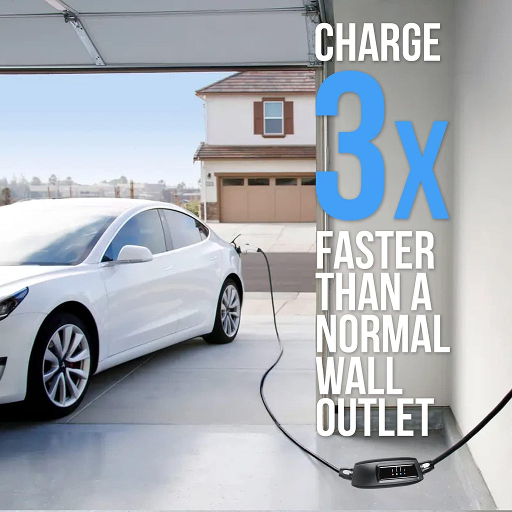 Level 2 EV Charger 240V 16 Amp with 21ft Cord J1772 Cable NEMA 10-30 Plug H898919