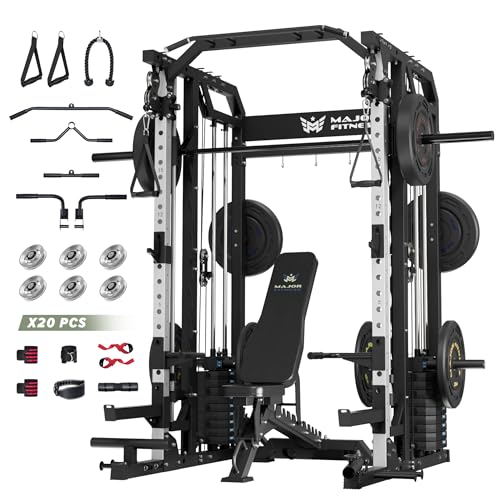 All-in-One Home Gym Squat Rack with Aluminum Pulley Set K25333